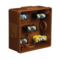 PUSZKA N/T 86X86X40MM IP55 DEKIEL NA 2 WKRĘTY Z ZACISKAMI BRĄZ VP 021-52. - 61.123 - ZAKŁAD PRODUKCYJNO - HANDLOWY "ELEKTRO-PLAST" SPÓŁKA Z OGRANICZONĄ ODPOWIEDZIALNOŚCIĄ