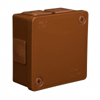 PUSZKA N/T 86X86X40MM IP55 DEKIEL NA 2 WKRĘTY BRĄZ VP 022-02. - 61.126 - ELEKTROPLAST OPATÓWEK