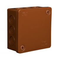 PUSZKA N/T 86X86X40MM IP55 DEKIEL NA 2 WKRĘTY Z OSŁONĄ BRĄZ VP 023-02. - 61.132 - ZAKŁAD PRODUKCYJNO - HANDLOWY "ELEKTRO-PLAST" SPÓŁKA Z OGRANICZONĄ ODPOWIEDZIALNOŚCIĄ