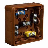 PUSZKA N/T 98X98X42MM IP55 Z ZACISKAMI BRĄZ VP 041-52. - 61.141 - ELEKTROPLAST OPATÓWEK