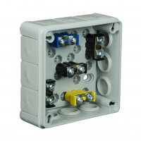 PUSZKA N/T 98X98X42MM IP55 Z ZACISKAMI POPIEL VP 041-53. - 61.142 - ELEKTROPLAST OPATÓWEK