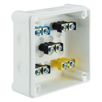 PUSZKA NATYNK  98X98X42MM Z ZACISKAMI DEKIEL NA 4 WKRĘTY IP55 BIAŁY VP 042-51 - 61.146 - ELEKTROPLAST OPATÓWEK