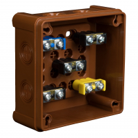 PUSZKA N/T 98X98X42MM IP5 5Z ZACISKAMI DEKIEL NA 4 WKRĘTY BRĄZ VP 042-52. - 61.147 - ZAKŁAD PRODUKCYJNO - HANDLOWY "ELEKTRO-PLAST" SPÓŁKA Z OGRANICZONĄ ODPOWIEDZIALNOŚCIĄ