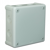 PUSZKA N/T 118X118X46 IP55 BEZ ZACISKÓW DEKIEL NA 4 WKRĘTY POPIEL VP 052-03. - 61.161 - ELEKTROPLAST OPATÓWEK