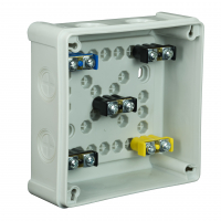 PUSZKA N/T 118X118X46 IP55 Z ZACISKAMI DEKIEL NA 4 WKRĘTY POPIEL VP 052-53. - 61.164 - ELEKTROPLAST OPATÓWEK