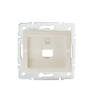 ADAPTER GNIAZDO KOMPUTEROWE POJEDYNCZE (RJ45 JACK) BEZ GNIAZDA KREMOWY LOGI. - 25927 - KANLUX
