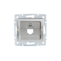 ADAPTER GNIAZDO KOMPUTEROWE POJEDYNCZE (RJ45 JACK) BEZ GNIAZDA SREBRNY LOGI. - 25928 - KANLUX