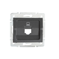 ADAPTER GNIAZDO KOMPUTEROWE POJEDYNCZE (RJ45 JACK) BEZ GNIAZDA GRAFIT LOGI. - 25929 - KANLUX