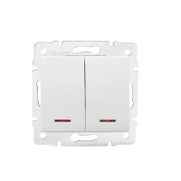 Łącznik dwugrupowy świecznikowy z LED LOGI 02-1120-102 bi   - 25079 - KANLUX