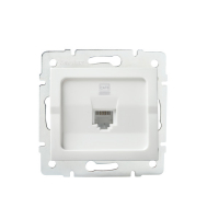 GNIAZDO KOMPUTEROWE POJEDYNCZE RJ45 CAT6 LOGI BIAŁY - 25109 - KANLUX