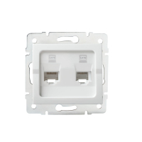 Gniazdo komputerowe podwójne niezależne (2x RJ45Cat 6 Jack) LOGI 02-1420-002 bi   - 25111 - KANLUX
