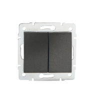 Łącznik dwugrupowy świecznikowy LOGI 02-1010-141 gr   - 25244 - KANLUX