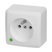 GNIAZDO POJEDYNCZE Z UZIEMIENIEM BIAŁY IP20 BERG - 3733-00 - ELEKTRO-PLAST NASIELSK