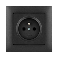 GNIAZDO POJEDYNCZE Z UZIEMIENIEM PODTYNKOWE Z UZIEMIENIEM b/r GPT 2P+Z SENTIA - 1434-19 - ELEKTRO-PLAST NASIELSK