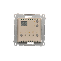 Regulator temperatury z wyświetlaczem z czujnikiem wewnętrznym (moduł) 16(2) A, 230V~; kremowy - DTRNW.01/41 - KONTAKT SIMON