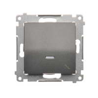 Łącznik schodowy z podświetleniem LED (moduł) 16AX, 250V~, zaciski śrubowe; antracyt - DW6AL.01/48 - KONTAKT SIMON
