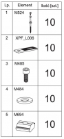SYSTEM MOCOWANIA DO BLACHODACHÓWKI 1 kW B017 PION KLIK /10SZT ADAPTER PROSTY I SZPILKA 25 CM/ - XFS_B017.1 - CORAB