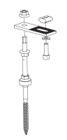 SYSTEM MOCOWANIA DO BLACHODACHÓWKI 1 kW B018 POZIOM KLIK /16SZT ADAPTER PROSTY I SZPILKA 25 CM/ - XFS_B018.1 - CORAB