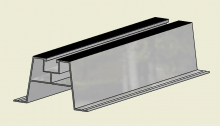 Szyna montażowa trapezowa SMT-60/400 AL z uszczelką - XPF_SM036 - CORAB