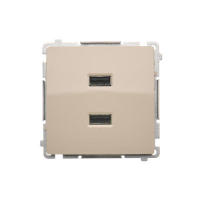 Ładowarka 2 x USB (moduł), 2.1 A, 5V DC, 230V; beż - BMC2USB.01/12 - KONTAKT SIMON