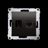 GNIAZDO HDMI + KOMPUTEROWE RJ45 KAT. 6 ANTRACYT SIMON 54 - DGHRJ45.01/48 - KONTAKT SIMON
