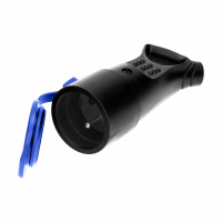 GNIAZDO POJEDYŃCZE HERMETYCZNE GUMOWE PROSTE 16A 2P+Z 250V IP44 CZARNY - OR-AE-1370 - ORNO