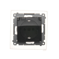 Gniazdo Schuko do wersji IP44 z przesłonami z uszczelką ramki (moduł) 16A, 250V~, zaciski śrubowe, klapka transparentna; antracyt - DGSZ1BZ.01/48A - KONTAKT SIMON