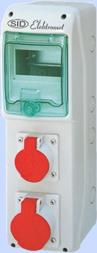 ROZDZIELNICA 5 MODUŁÓW IP44 1X32A 3P+N+Z 400V~ 1X16A 3P+N+Z 400V~ RSS-01 - 942010 - ELEKTROMET DZIERŻONIÓW