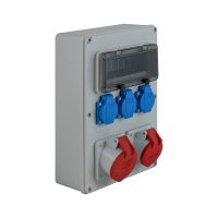 ROZDZIELNIA BUDOWLANA GNIAZDA 1x16A/5P+1x32A/5P + 3xGS RB-1632 - 65.1632 - ELEKTROPLAST OPATÓWEK