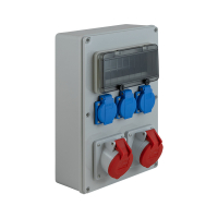 ROZDZIELNIA BUDOWLANA GNIAZDA 2x16A/5P+ 3xGS IP44 RB-1616 - 65.1616 - ELEKTROPLAST OPATÓWEK