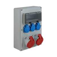 ROZDZIELNIA BUDOWLANA GNIAZDA 1x32A/5P+ 1x32A/5P + 3xGS RB-3232  - 65.3232 - ELEKTROPLAST OPATÓWEK