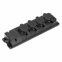 Rozgałęźnik bryzgoszczelny i odporny na uderzenia, IP44, 4x2P+Z (Schuko), 16A, 230V AC, gumowy, uniepalniony - OR-AE-13167(GS) - ORNO