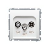 GNIAZDO ANTENOWE SAT-SAT-RTV KOŃCOWE BIAŁY BASIC - BMZAR+SAT3.1-P2.01/11 - KONTAKT SIMON