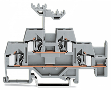 ZŁĄCZKA DWUPIĘTROWA L/L 4 MM2 SZARA. - 281-620 - WAGO