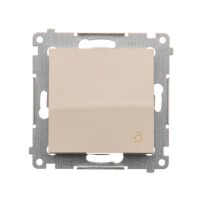 Przycisk &bdquo;światło&rdquo; (moduł) 10AX, 250V~, szybkozłącza; kremowy - DS1.01/41 - KONTAKT SIMON