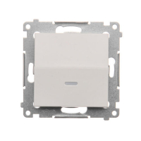 Łącznik schodowy z podświetleniem LED bez piktogramu (moduł) 10AX, 250V~, szybkozłącza; biały - DW6L.01/X/11 - KONTAKT SIMON