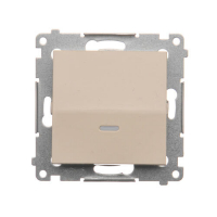 Łącznik schodowy z podświetleniem LED bez piktogramu (moduł) 10AX, 250V~, szybkozłącza; kremowy - DW6L.01/X/41 - KONTAKT SIMON
