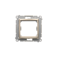 Adapter (przejściówka) na osprzęt standardu 45 &times; 45 mm; złoty mat  *Do gniazd teleinformatycznych Simon Connect - DA45.01/44 - KONTAKT SIMON
