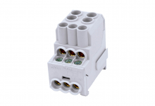 BLOK ROZDZIELCZY DYSTRYBUCYJNY SDB 100 AL/CU 80010 SIMBLOCK SZARY - 81601002 - SIMET