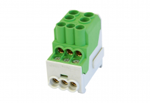 BLOK ROZDZIELCZY DYSTRYBUCYJNY SDB 100 AL/CU 80010 SIMBLOCK ZIELONY - 81601005 - SIMET