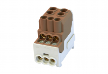 BLOK ROZDZIELCZY DYSTRYBUCYJNY SDB 100 AL/CU 80010 SIMBLOCK BRĄZOWY - 81601015 - SIMET