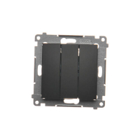 Łącznik potrójny z podświetleniem LED (moduł) 10AX, 250V~, szybkozłącza; czarny - DW31L.01/49 - KONTAKT SIMON