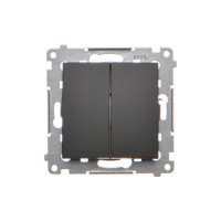 Przycisk &bdquo;dzwonek&rdquo; z podświetleniem LED (moduł) 10AX, 250V~, szybkozłącza; czarny - DD1L.01/49 - KONTAKT SIMON