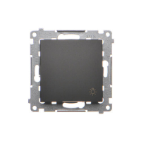 Przycisk &bdquo;światło&rdquo; (moduł) 10AX, 250V~, szybkozłącza; czarny - DS1.01/49 - KONTAKT SIMON