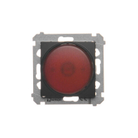 Sygnalizator świetlny LED &ndash; światło czerwone (moduł) 230V~; czarny - DSS2.01/49 - KONTAKT SIMON