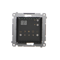 Regulator temperatury z wyświetlaczem z czujnikiem wewnętrznym (moduł) 16(2) A, 230V~; czarny - DTRNW.01/49 - KONTAKT SIMON