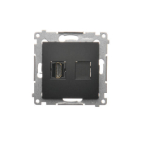 Gniazdo HDMI (moduł); czarny - DGHDMI.01/49 - KONTAKT SIMON