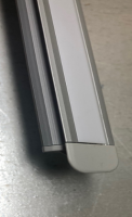 PROFIL ALUMINIOWY PODTYNKOWY PTA DO TAŚM LED DŁUGOŚĆ 202CM SZEROKOŚĆ 2.1CM SREBRNY ANODOWANY Z KLOSZEM MLECZNYM I DWOMA ZAŚLEPKAMI - PC031634 - POLTRONIC