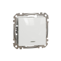 ŁĄCZNIK POJEDYNCZY Z PODŚWIETLENIEM BIAŁY SEDNA DESIGN - SDD111101L - SCHNEIDER ELECTRIC