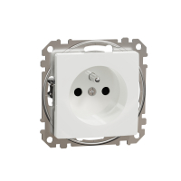 GNIAZDO POJEDYNCZE Z UZIEMIENIEM 2P+Z Z PRZESŁONAMI ZACISKI ŚRUBOWE BIAŁY SEDNA DESIGN - SDD111011 - SCHNEIDER ELECTRIC